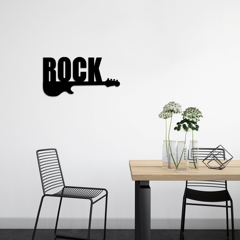 Wall Decor on Metal, Black