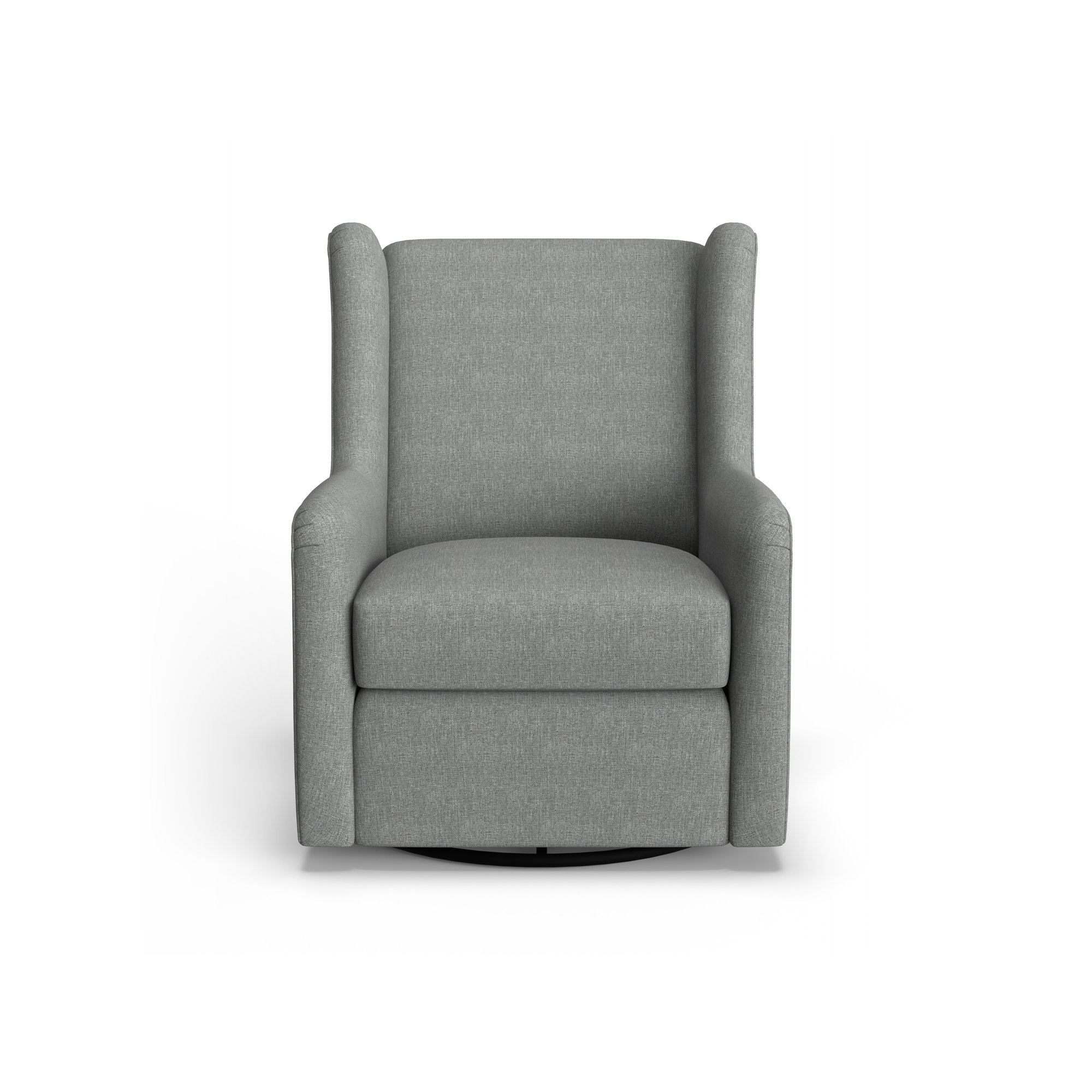 Upholstered Swivel Glider, Charcoal Grey Performance