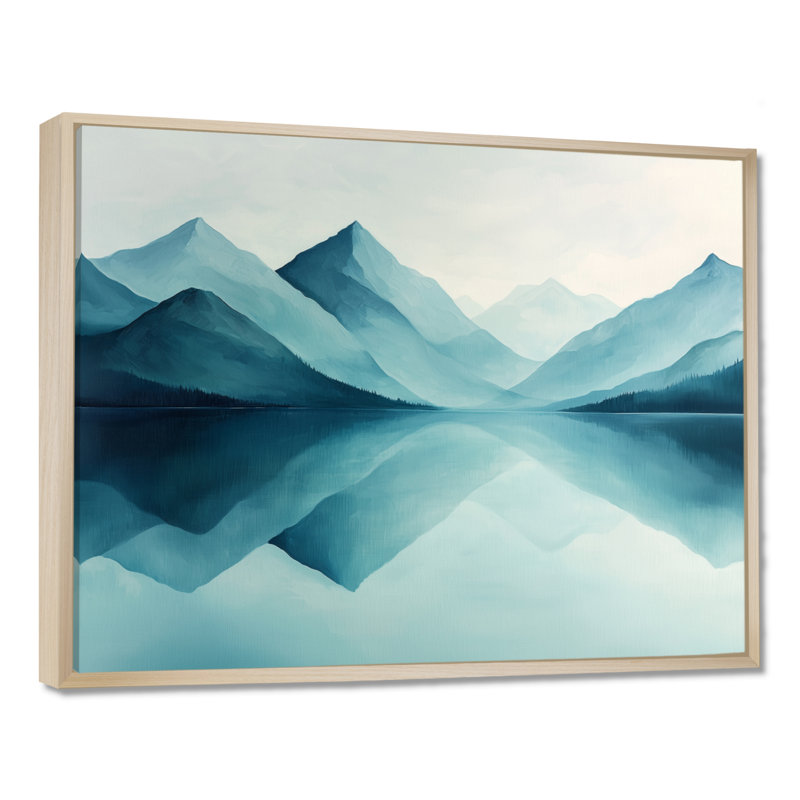 Gracilynn Mountain Lake Silent Reflections II - Montagnes, impressions encadrées, H 16 po x l 32 po, Brun