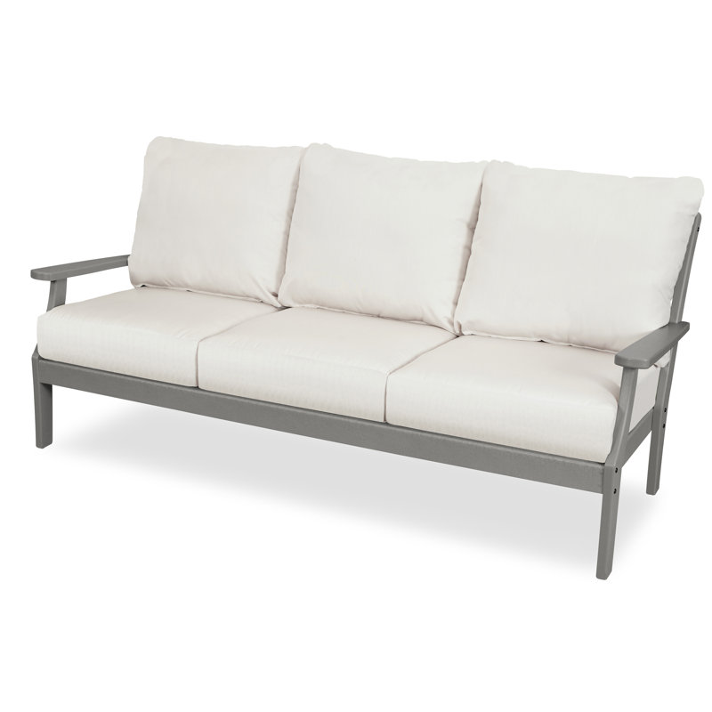 Yacht Club Deep Seating Sofa, Stepping Stone, Canvas Natural Sunbrella® Canvas