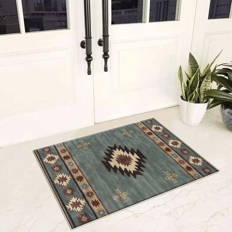 Navajo Pattern Area Rug, Soft And Lightweight, Suitable For All Seasons, Easy To Maintain And Easy To Clean, Machine Washable Carpet Floor Mat, Suitable For Living Room, Bedroom, Hallway, Balcony, Patio, Room Decor, Home Decor, Outdoor Decor