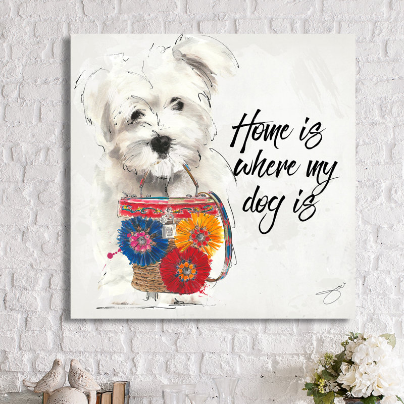 «Home», reproduction d'impression sur toile encadrée, H 18 po x l 18 po x P 1 po, Toile tendue