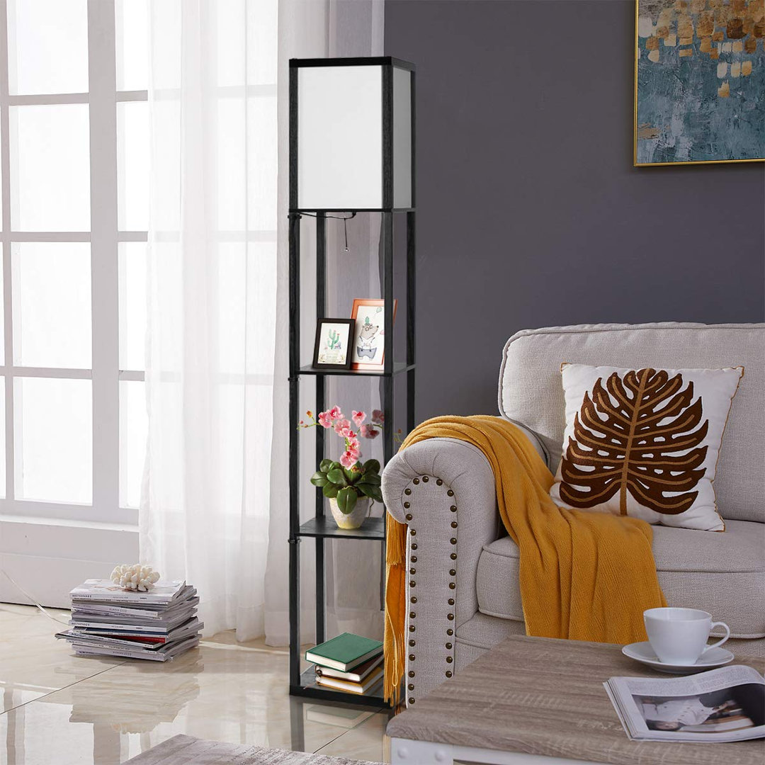 160cm Black Column Floor Lamp