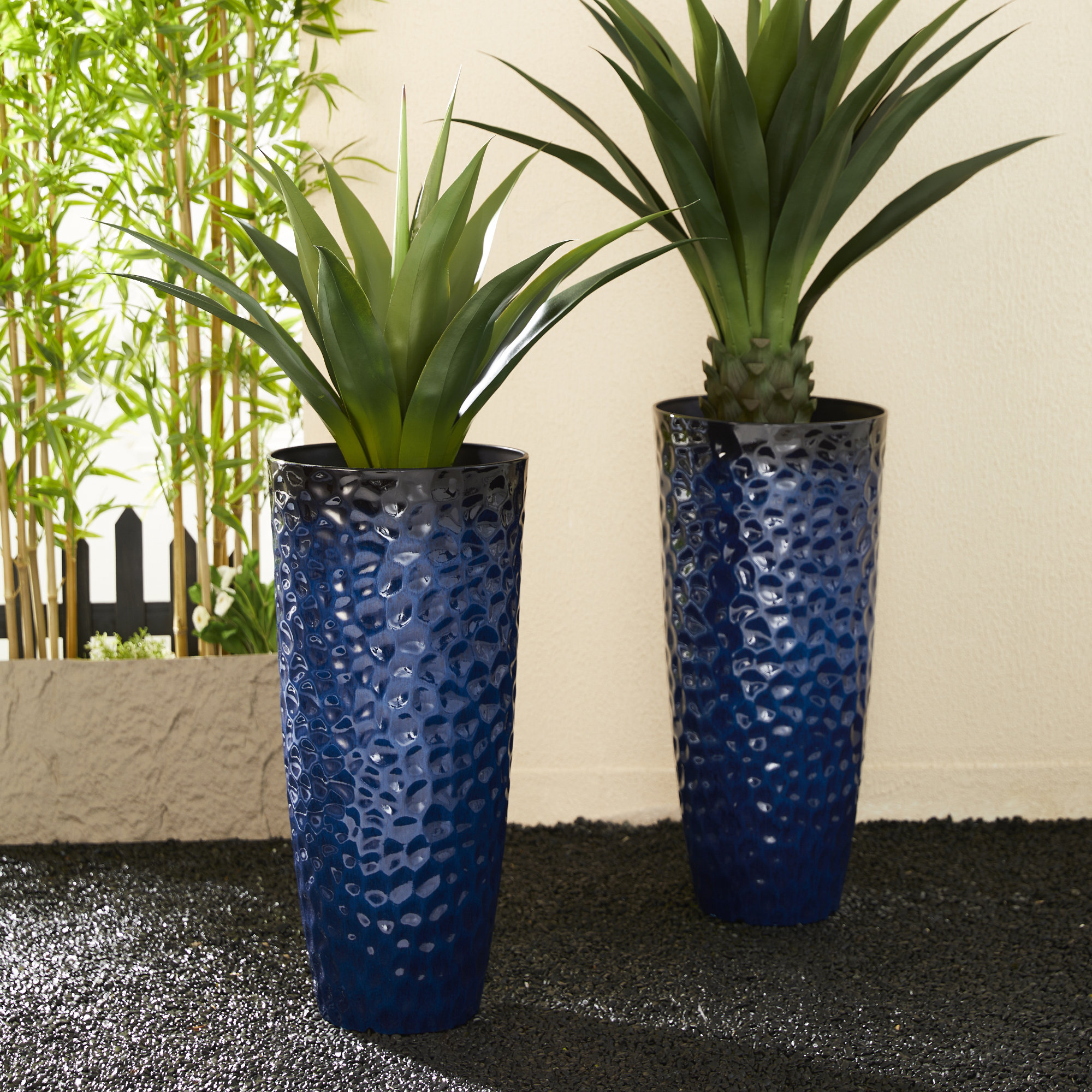 Ivy Bronx Outdoor Planters Large, Honeycomb Extra Planters, 31"H Eco-Friendly PP Set of 2 & Reviews | Wayfair