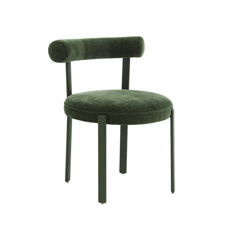 Chaise d'appoint Malena Chenille, Vert forêt