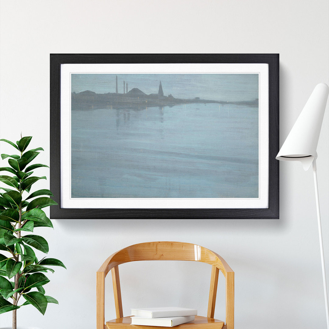 Nocturne in Blue and Silver by James Mcneill Whistler - Framed Print
