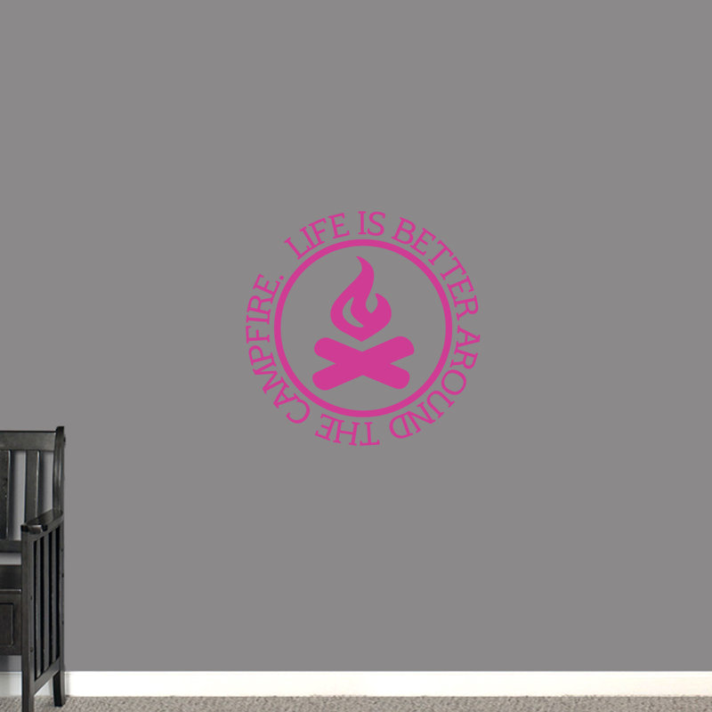 Neece Landscape & Nature Wall Decal, Hot Pink