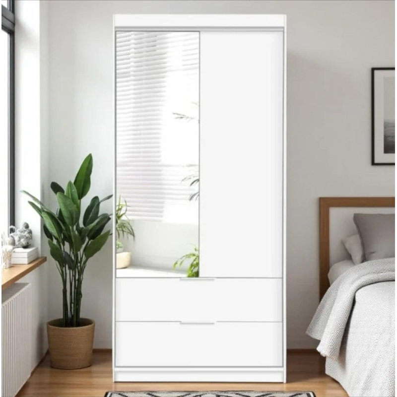 Bionda Manufactured Wood Wardrobe, White