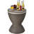 Kaeto Outdoor Plastic Bar Table with Extendable Tabletop-1661766219