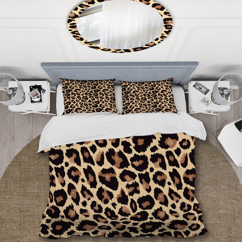 Ensemble de housse de couette en microfibre brun / beige 3 pièces, Housse de couette pour très grand lit et 2 très