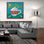 Art mural en verre épique «Christmas Cheer» par Fiona Stokes-Gilbert, 36 po x 36 po-2114606156