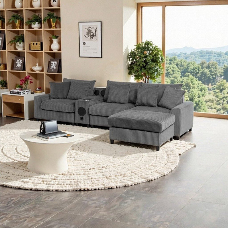 Canapé en L Smart Modular, Gris