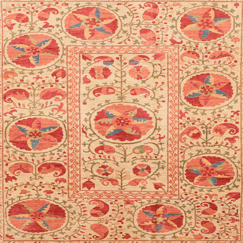 Abstract Indoor Rug, Square 4'