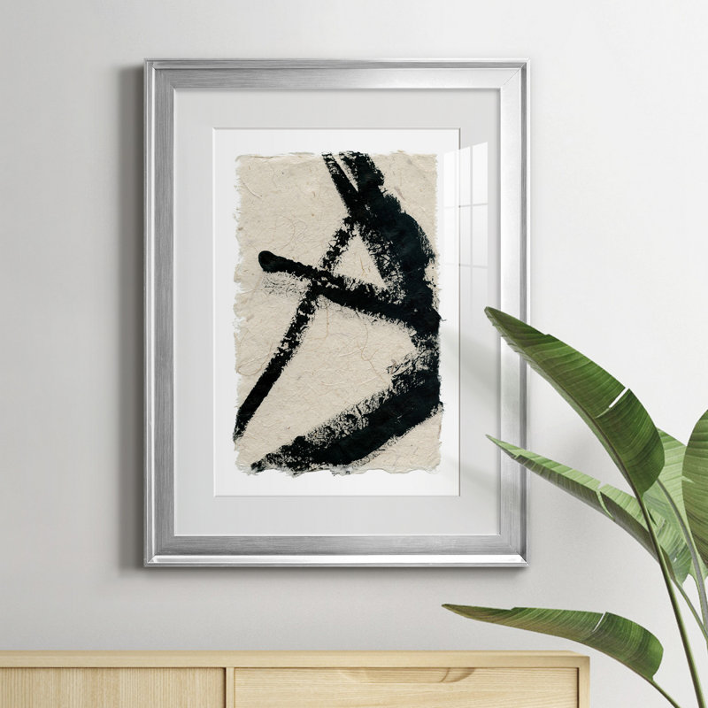 «Lines Crossed I», peinture sur toile encadrée, H 22,5 po x l 30,5 po x P 1,5 po, Argent