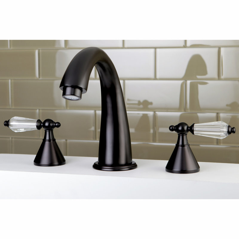 Kingston Brass Wilshire Two-Handle 3-Hole Deck Mount Roman Tub Faucet, Oil Rubbed Bronze