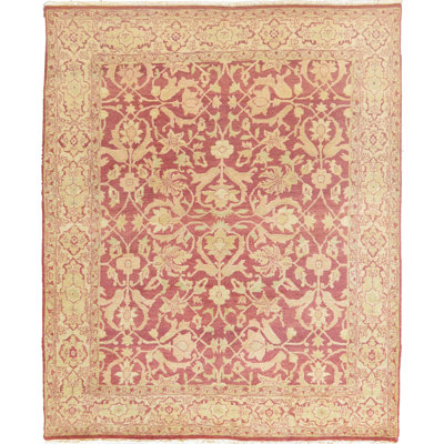 Agra Wool Oriental Area Rug in Terracotta