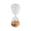 Sablier décoratif au design profilé transparent et sable terre cuite