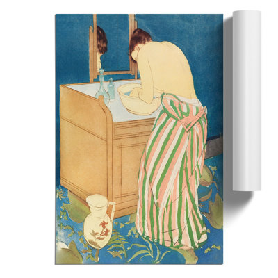 Woman Bathing by Mary Cassatt - Unframed Painting