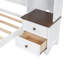 Lit plateforme en bois avec bibliothèque de chevet et tablette de rangement One-in-All 2-2048744105