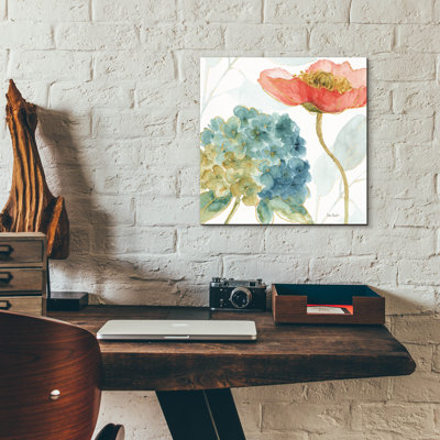 «Rainbow Seeds Flowers IV» par Lisa Audit, art mural en verre acrylique, 36 po x 36 po