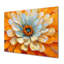 Blanc, pissenlit, orange, rayonnant, fleur, pissenlit, art mural, salon-268428416-268428476