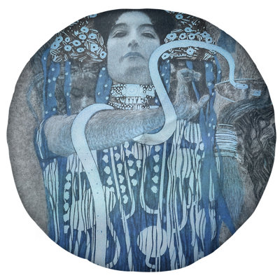 Coussin de plancher rond hygeia Gustav Klimt