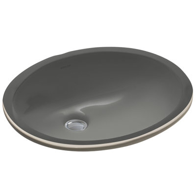 Caxton Ceramic Oval Undermount Bathroom Sink with Overflow