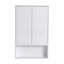 Armoire murale de salle de bain 24 po, portes à fermeture douce, conception à fixation flottante, blanc brillant, (emballage Kd)