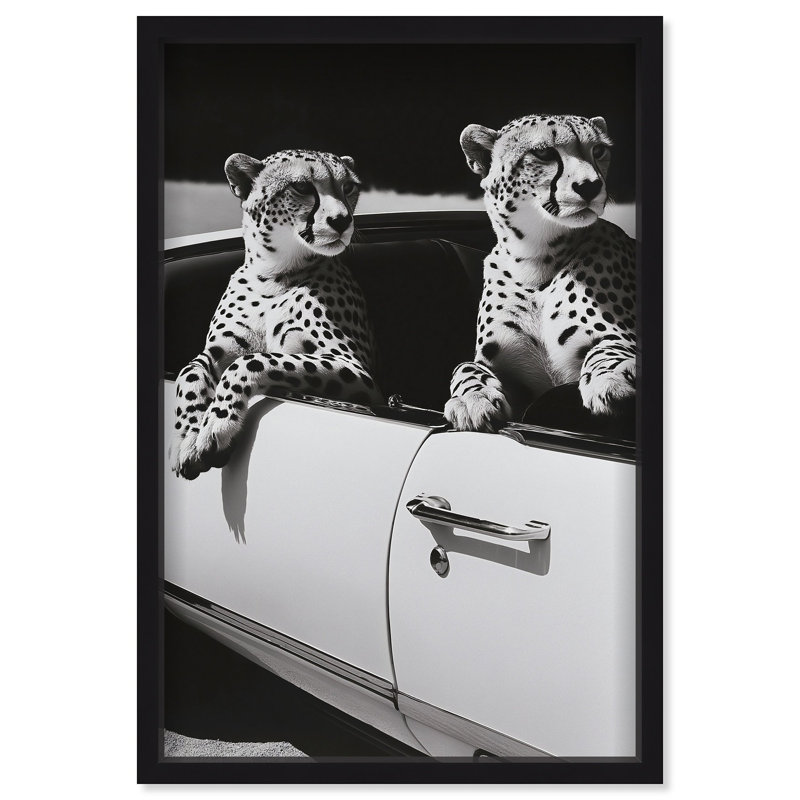 Oliver Gal Convertible Feline II Animals - Luxury Shadowbox Framed Wall Art, 38" H x 26" W