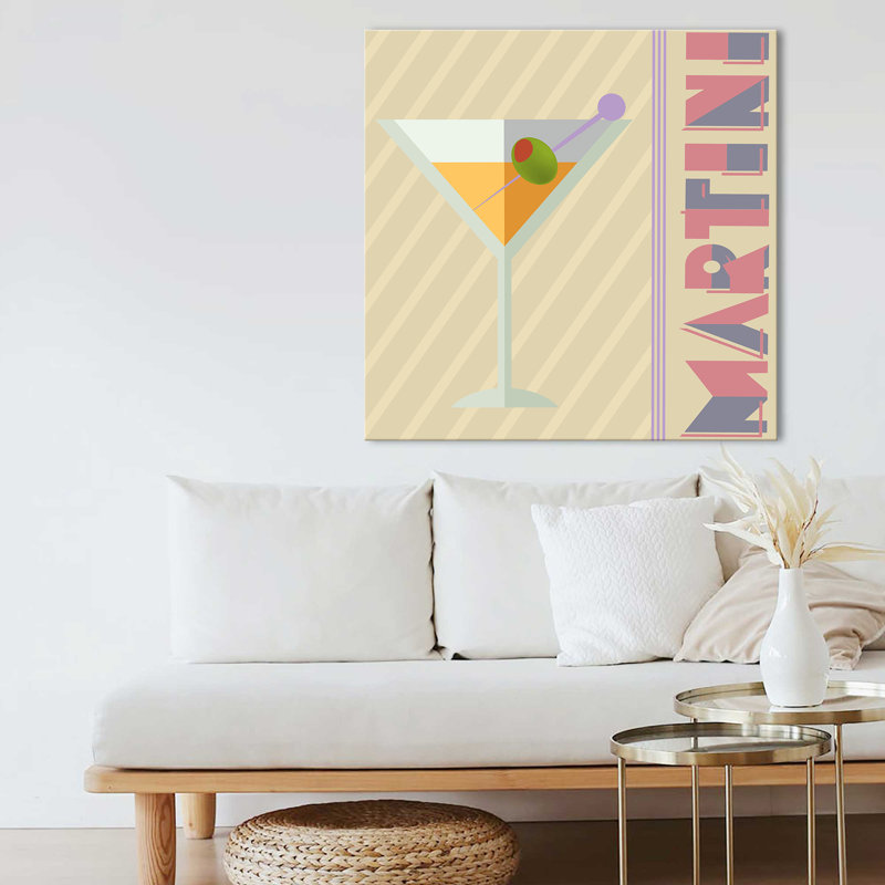 "Martini" par Conrad Knutsen, reproduction sur toile, H 24 po x l 24 po x P 1,5 po