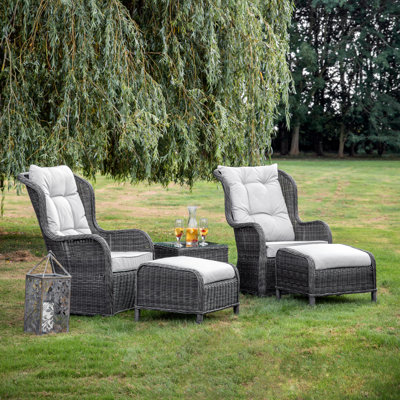Mathis Rattan 2 - Person Seating Group with Cushions