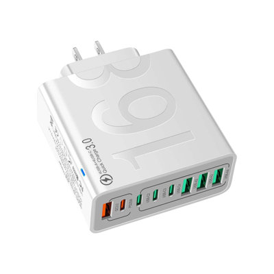 Fast charging head 8-Port Fast Charging USB Hub 4 USB-C + 4 USB-A