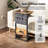 C Shaped End Table With Charging Station, Couch Side Table With Storage Bag, Height-Adjustable And Foldable TV Tray With 2 USB Ports And Outlets For Living Room, Bedroom, Rustic Brown-285949360