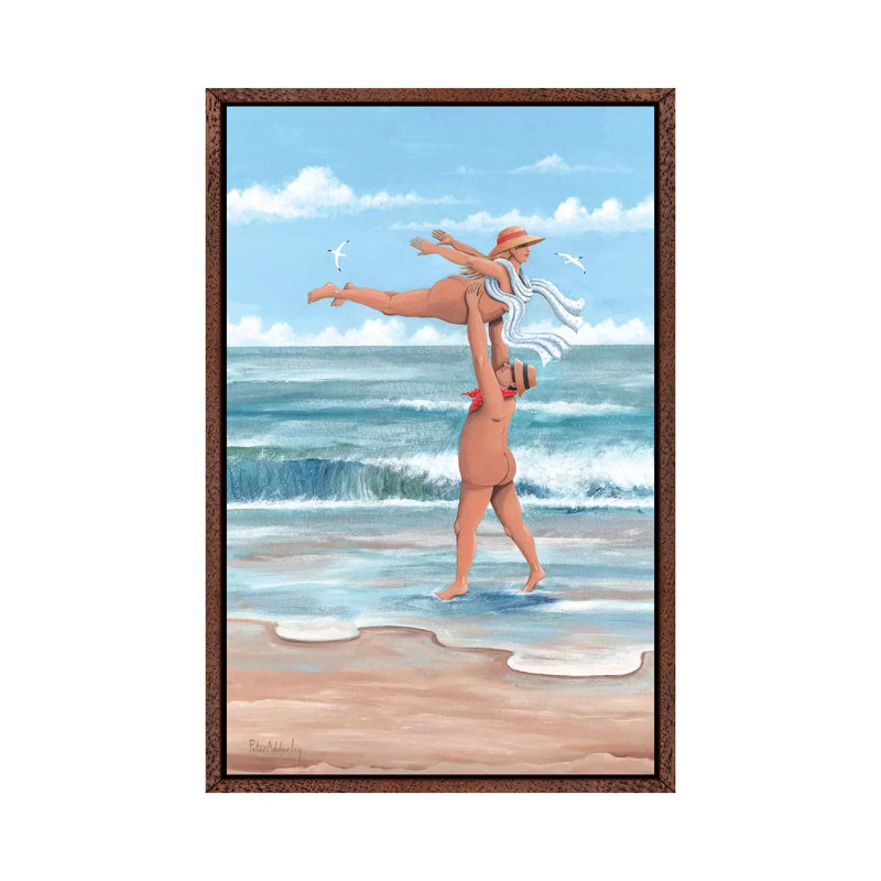 Don't Drop Me Now by Peter Adderley - Print on Canvas, Classic Brown Wood Framed, 152.5 cm H x 101.5 cm W