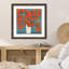 «Abstract Orange Flowers» par Elena Ray, impression sur bois encadrée-1230857078-1230857074
