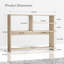 Bibliothèque de rangement ouverte à compartiments ouverts, 4 compartiments en bois avec grand espace pour les bacs de rangement tissés-1214897878