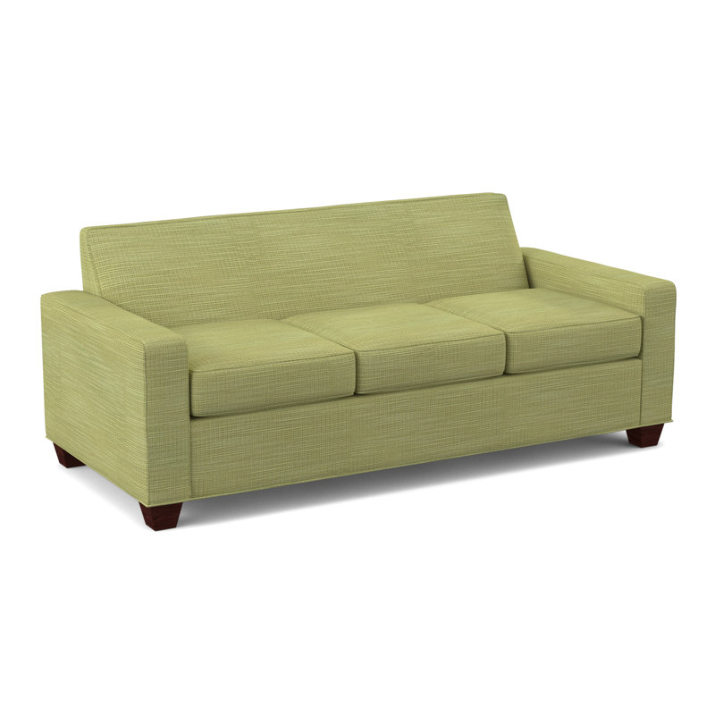 Avery 80" Square Arm Sofa with Reversible Cushions, Empire Mahogany, Ridgecrest Midnight