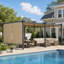 Pergola en aluminium avec auvent Aoodor-97922609-86865223