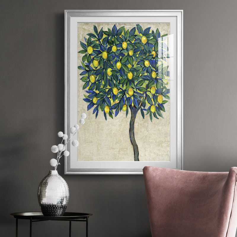 «Lemon Tree Composition I», reproduction encadrée de qualité supérieure - prête à être accrochée, H 30,5 po x l 22,5 po