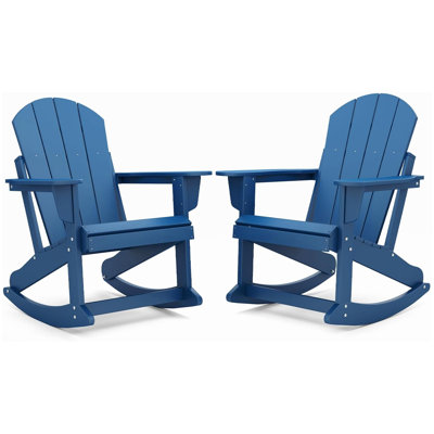 Ensemble de 2 chaises berçantes surdimensionnées toutes saisons Adirondack