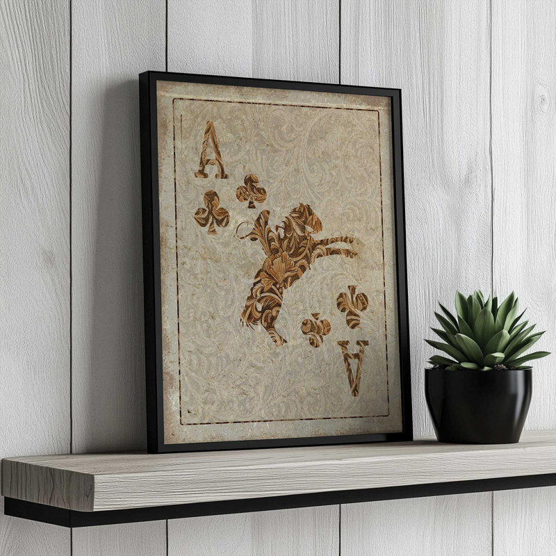 «Old Wild West Ace» par Cindy Jacobs, reproduction d'art, 24 W x 32 H, Framed Print, White
