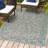 Hagerman Vintage Filigree Textured Weave Gray/Teal Indoor/Outdoor Rug-65520085