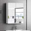 Karynna Surface Framed Mirrored Bathroom Cabinets with Mirror and 2 Adjustable Shelves