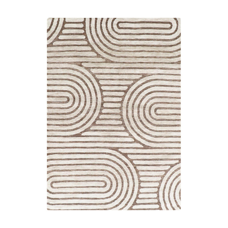 Tapis à poils longs beige, Rectangle 10 pi x 13 pi