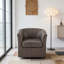 Fauteuil demi-tonneau pivotant en similicuir-2050331422