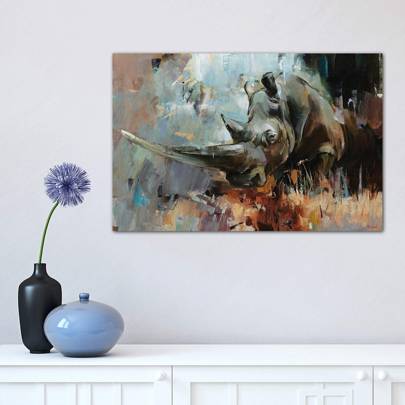 Singleton by Tatyana Yabloed - Wrapped Canvas Painting, 30.48cm H x 45.72cm W x 1.91cm D
