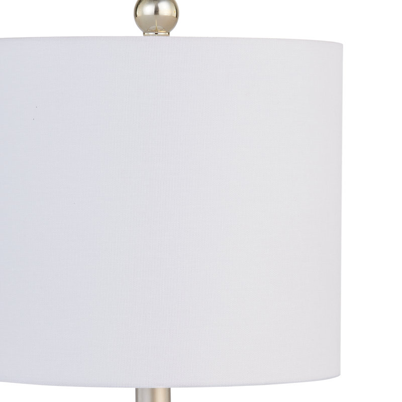 Lampe de table moderne en fer forgé de 19 po avec interrupteur rotatif et abat-jour en lin Blythe, Doré