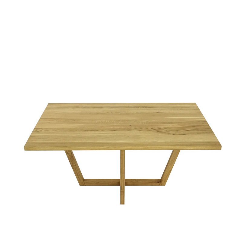 Kamilah Oak Solid Wood Dining Table, 75cm H x 160cm L x 90cm W, Natural Oil