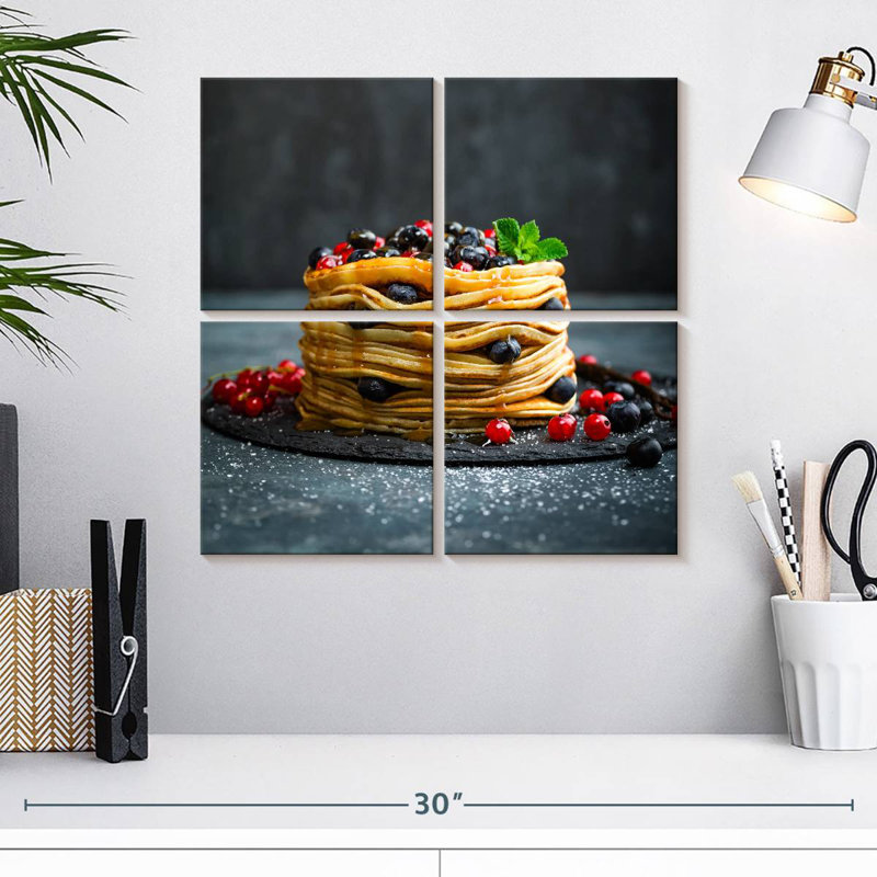 Yarlin Fluffy Blueberry Pancakes, 18" H x 18" W