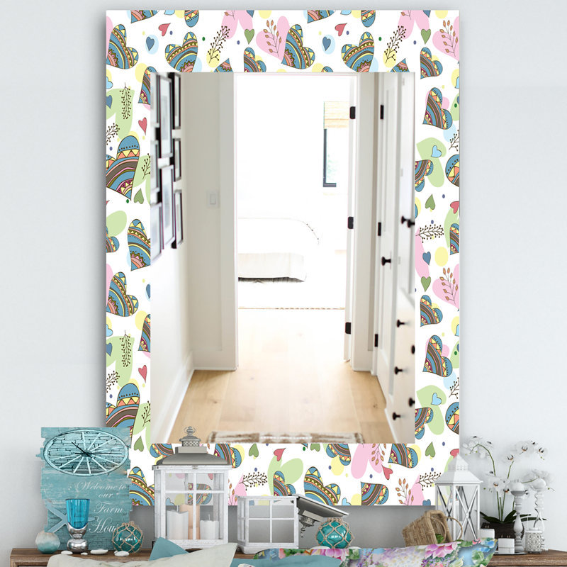 Miroir mural doodle drawing, H 24 po x l 32 po